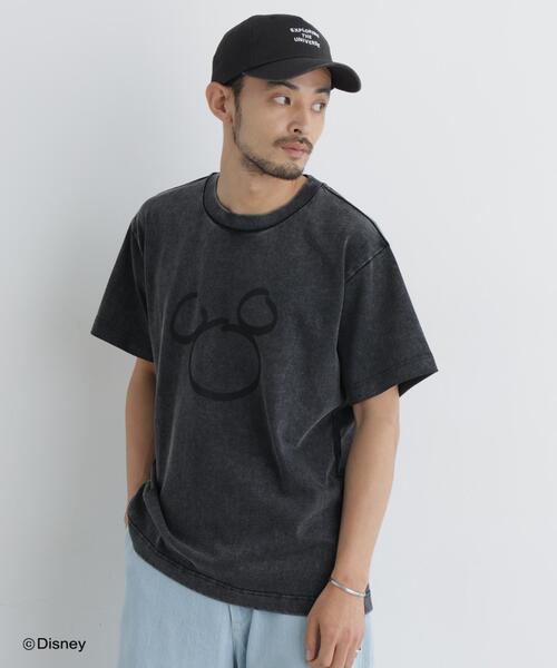 NANO universe(ナノユニバース)の「NANO×DISNEY ミッキーマウス フェードTシャツ(Tシャツ/カットソー・メンズ・スミクロ/グレー・M/L)」の4枚目の写真