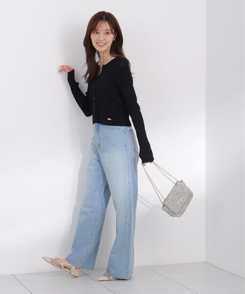PROPORTION BODY DRESSING(プロポーションボディドレッシング)の「<a>レースハイウエストワイドデニム / 1216230803(デニムパンツ・レディース・ブルー/ブラウン・MEDIUM/P/S/SMALL)」の12枚目の写真