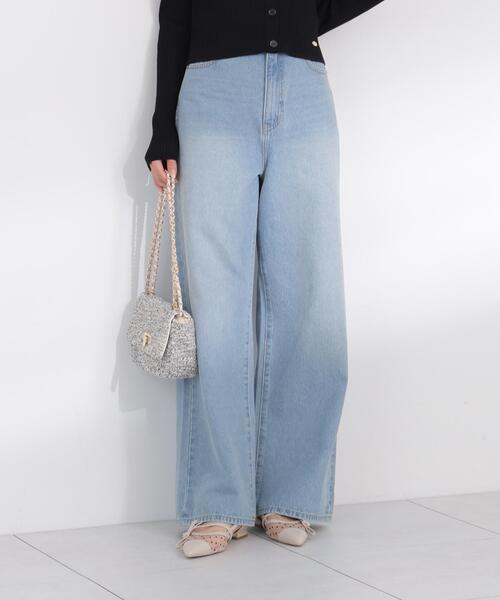 PROPORTION BODY DRESSING(プロポーションボディドレッシング)の「<a>レースハイウエストワイドデニム / 1216230803(デニムパンツ・レディース・ブルー/ブラウン・MEDIUM/P/S/SMALL)」の13枚目の写真