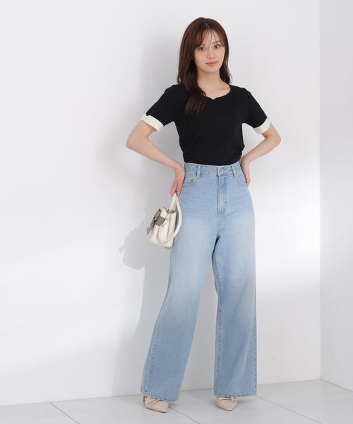 PROPORTION BODY DRESSING(プロポーションボディドレッシング)の「<a>レースハイウエストワイドデニム / 1216230803(デニムパンツ・レディース・ブルー/ブラウン・MEDIUM/P/S/SMALL)」の15枚目の写真