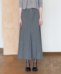 CHECK MAXI SKIRT_BLACK CHECK