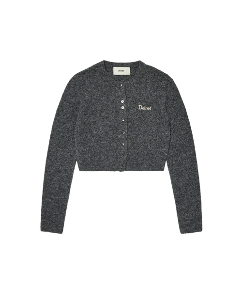 DEINET(ダイニット)の「ALPACA ROUND KNIT CARDIGAN IN CHARCOAL(カーディガン/ボレロ・レディース・その他・FREE)」の1枚目の写真