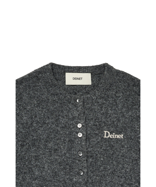 DEINET(ダイニット)の「ALPACA ROUND KNIT CARDIGAN IN CHARCOAL(カーディガン/ボレロ・レディース・その他・FREE)」の4枚目の写真