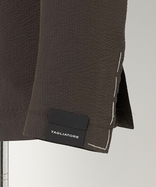 TAGLIATORE(タリアトーレ)の「<TAGLIATORE> ブラウン シアサッカー シングル 2ボタン テーラードジャケット(テーラードジャケット・メンズ・ダークブラウン・48)」の4枚目の写真