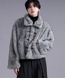 Ellno Loset（エルノロゼット）の「メタルバックルエコファーショートコート（ブルゾン）」