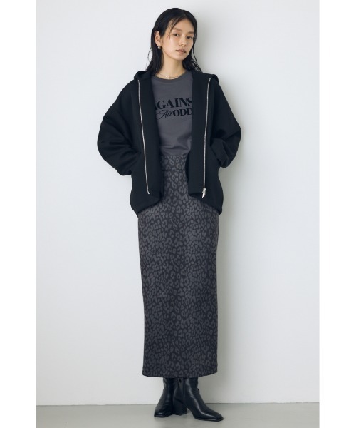 AZUL by moussy(アズールバイマウジー)の「フェイクスエードアニマルプリントタイトスカート 秋服 冬服 レオパード ヒョウ柄 Iラインスカート ロングスカート(スカート・レディース・ブラウン系その他/マルチ/ブラック系その他・MEDIUM/SMALL)」の12枚目の写真