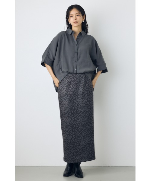 AZUL by moussy(アズールバイマウジー)の「フェイクスエードアニマルプリントタイトスカート 秋服 冬服 レオパード ヒョウ柄 Iラインスカート ロングスカート(スカート・レディース・ブラウン系その他/マルチ/ブラック系その他・MEDIUM/SMALL)」の13枚目の写真