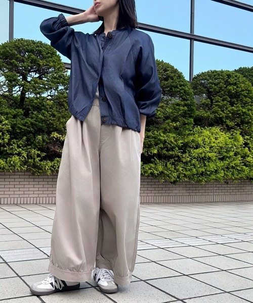 SELF+SERVICE（セルフサービス）の「シアーデニムブルゾン　オーガニック綿入（シャツ/ブラウス・レディース・ブルー/ネイビー・L/M）」の5枚目の写真