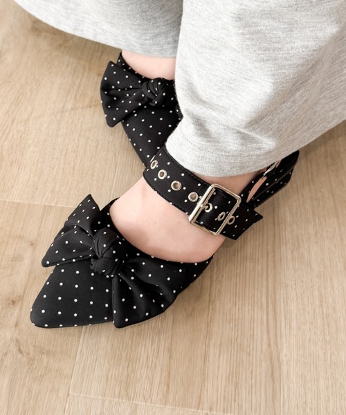 WEGO(ウィゴー)の「WEGO/リボンポインテッドシューズ(パンプス・レディース・その他1/その他2/ブラック・SMALL/X-LARGE/MEDIUM/LARGE)」の18枚目の写真