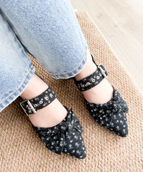 WEGO(ウィゴー)の「WEGO/リボンポインテッドシューズ(パンプス・レディース・その他1/その他2/ブラック・SMALL/X-LARGE/MEDIUM/LARGE)」の19枚目の写真