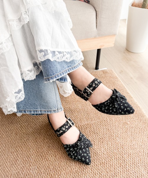 WEGO(ウィゴー)の「WEGO/リボンポインテッドシューズ(パンプス・レディース・その他1/その他2/ブラック・SMALL/X-LARGE/MEDIUM/LARGE)」の21枚目の写真