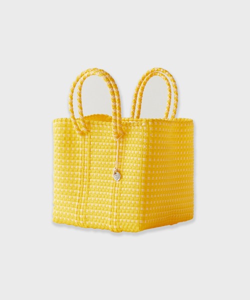 OJO DE MEX(オホデメックス)の「OJO DE MEX / Plastico CAGO Tote Cube Check 秋服 冬服(トートバッグ・メンズ・イエロー/オレンジ・FREE)」の3枚目の写真