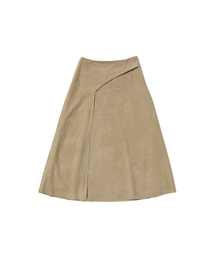 Bella Suede Skirt Beige
