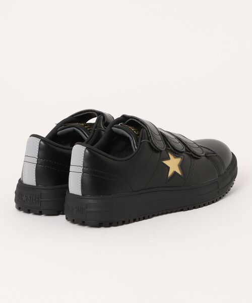 CONVERSE(コンバース)の「converse コンバース ONE STAR PS V-3【つま先保護芯 幅広3E】メンズ レディース ワークシューズ 作業靴 スニーカー(ワンスターPS)(その他シューズ・メンズ・ブラック×ブラック/レッド・29.0cm/28.0cm/27.5cm/26.0cm/27.0cm/26.5cm/25.5cm/25.0cm/24.5cm/24.0cm/23.5cm/23.0cm)」の3枚目の写真