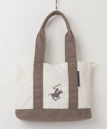 BEVERLY HILLS POLO CLUB（ビバリーヒルズポロクラブ）の「【BEVERLY HILLS POLO CLUB / ビバリーヒルズポロクラブ】16ozキャンバスロゴ刺繍 ミドルサイズ トートバッグ（トートバッグ）」