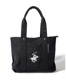 BEVERLY HILLS POLO CLUB（ビバリーヒルズポロクラブ）の「【BEVERLY HILLS POLO CLUB / ビバリーヒルズポロクラブ】16ozキャンバスロゴ刺繍 ミドルサイズ トートバッグ（トートバッグ）」