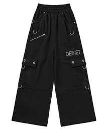 METAL DETAIL SWEAT PANTS IN BLACK