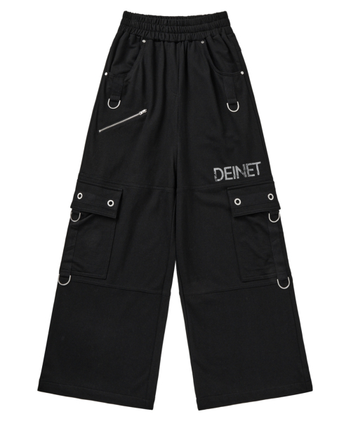 DEINET(ダイニット)の「METAL DETAIL SWEAT PANTS IN BLACK(スウェットパンツ・レディース・その他・FREE)」の1枚目の写真