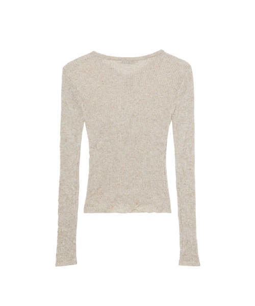 DEINET(ダイニット)の「BUTTON POINT PLEATS CARDIGAN IN BEIGE(カーディガン/ボレロ・レディース・その他・FREE)」の2枚目の写真