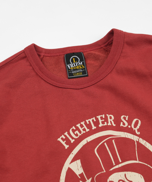 FRIZMWORKS（フリズムワークス）の「95TH FIGHTER SQ SWEATSHIRT _ BRICK RED（スウェット・メンズ・その他・SMALL/MEDIUM/LARGE/X-LARGE）」の3枚目の写真