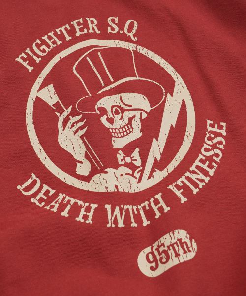 FRIZMWORKS（フリズムワークス）の「95TH FIGHTER SQ SWEATSHIRT _ BRICK RED（スウェット・メンズ・その他・SMALL/MEDIUM/LARGE/X-LARGE）」の4枚目の写真