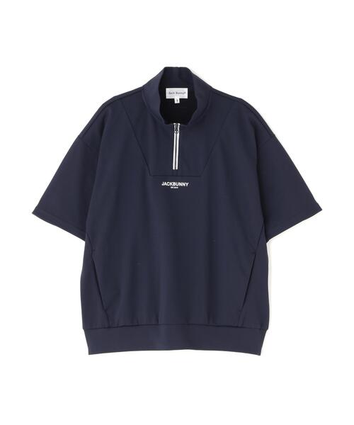 Jack Bunny!!(ジャックバニー)の「【Jack Bunny!!】HyperHelixメッシュ半袖ハーフジップカットソー (WOMENS)(スウェット・レディース・ネイビー/カーキ/ホワイト・LARGE/MEDIUM/SMALL)」の1枚目の写真