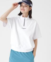 【Jack Bunny!!】HyperHelixメッシュ半袖ハーフジップカットソー (WOMENS)