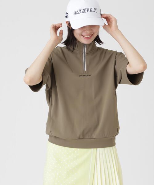 Jack Bunny!!(ジャックバニー)の「【Jack Bunny!!】HyperHelixメッシュ半袖ハーフジップカットソー (WOMENS)(スウェット・レディース・ネイビー/カーキ/ホワイト・LARGE/MEDIUM/SMALL)」の3枚目の写真