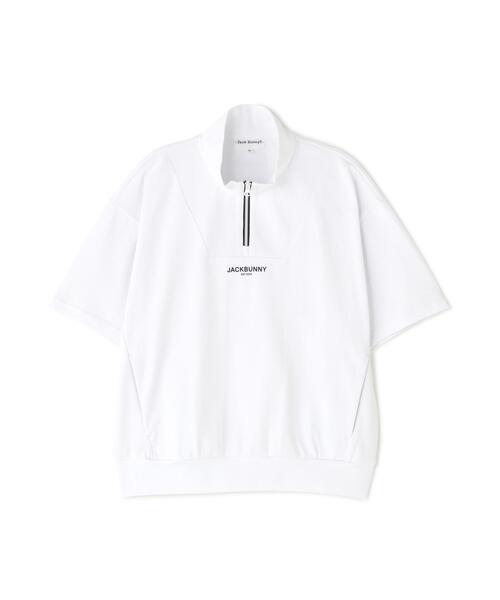 Jack Bunny!!(ジャックバニー)の「【Jack Bunny!!】HyperHelixメッシュ半袖ハーフジップカットソー (WOMENS)(スウェット・レディース・ネイビー/カーキ/ホワイト・LARGE/MEDIUM/SMALL)」の7枚目の写真