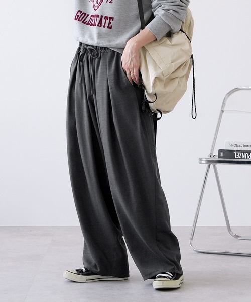 reca(レカ)の「ワッシャー加工風タックコクーンパンツ(その他パンツ・レディース・チャコール/ベージュ/ボルドー・FREE)」の6枚目の写真