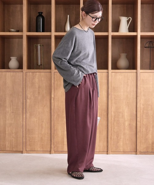 reca(レカ)の「ワッシャー加工風タックコクーンパンツ(その他パンツ・レディース・チャコール/ベージュ/ボルドー・FREE)」の19枚目の写真