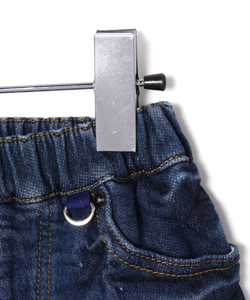 CHUBBYGANG（チャビーギャング）の「5ポケット　ハーフイージーパンツ（デニムパンツ・キッズ・インディゴブルー・100/120/110/130）」の4枚目の写真