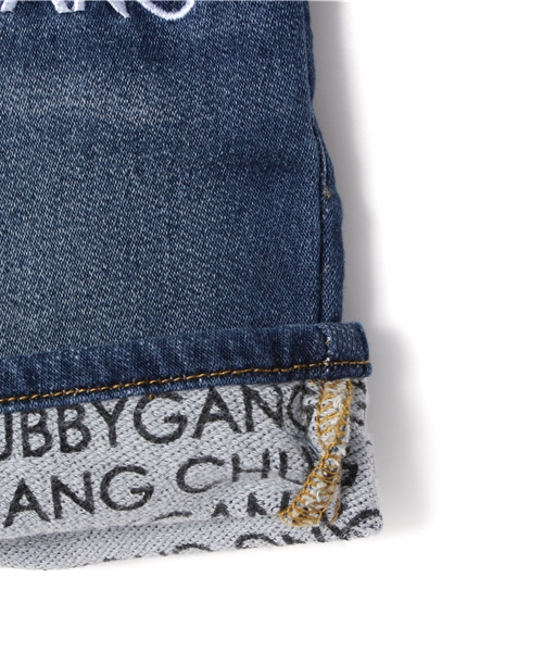 CHUBBYGANG（チャビーギャング）の「5ポケット　ハーフイージーパンツ（デニムパンツ・キッズ・インディゴブルー・100/120/110/130）」の6枚目の写真