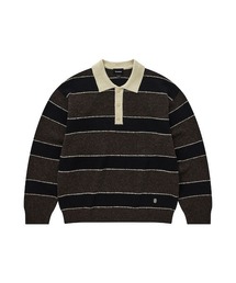 STRIPE COLLAR KNIT