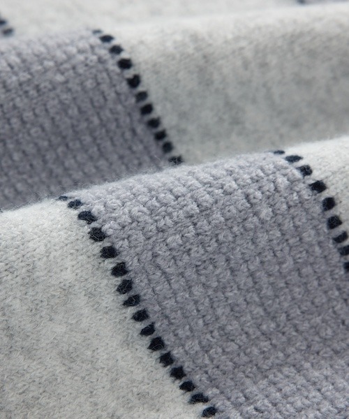 COVERNAT（カバーナット）の「[SOOBIN着用] STRIPE COLLAR KNIT（ニット/セーター・メンズ・ブラウン/ブルー・SMALL/MEDIUM/LARGE/X-LARGE）」の18枚目の写真