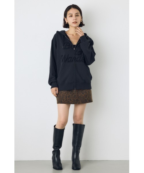 AZUL by moussy(アズールバイマウジー)の「AZUL DENIM レオパードクロスミニスカート 秋服 冬服 ヒョウ柄 アニマル柄(デニムスカート・レディース・ブラウン系その他・SMALL/MEDIUM)」の7枚目の写真