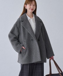 パラダイス シャギー ミドル丈 チェスター コート