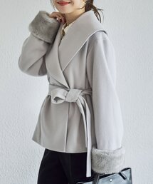 La boutique BonBon | 【最強モテコート】ファー付きショールカラーショートコート(その他アウター)