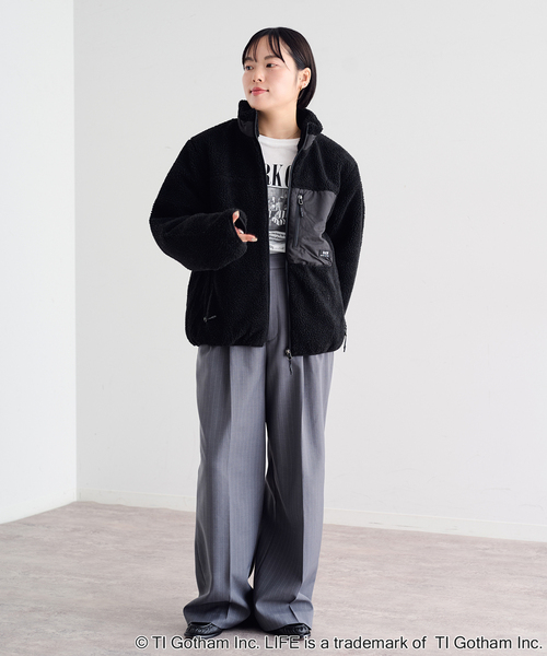 U by SPICK&SPAN(ユーバイスピックアンドスパン)の「TAION / タイオン MOUNTAIN BOA FLEECE HIGH NECK JACK(ブルゾン・レディース・ブラック/ブラウン・MEDIUM)」の17枚目の写真