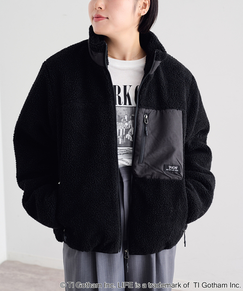 U by SPICK&SPAN(ユーバイスピックアンドスパン)の「TAION / タイオン MOUNTAIN BOA FLEECE HIGH NECK JACK(ブルゾン・レディース・ブラック/ブラウン・MEDIUM)」の20枚目の写真