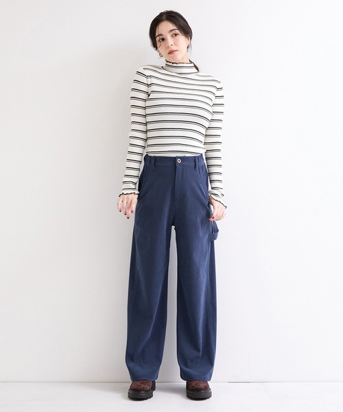 le cercle ADAM ET ROPE'(ルセルクルアダムエロペ)の「コーデュロイペインターパンツ(その他パンツ・レディース・ベージュ/ブルー/オフホワイト・FREE)」の9枚目の写真