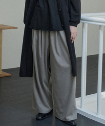 コーデュロイ バンディング ワイドパンツ - モカ