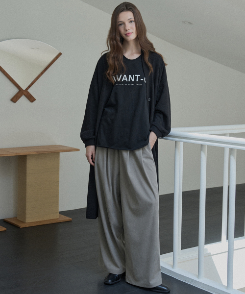 AVANT-G(アバン)の「コーデュロイ バンディング ワイドパンツ - モカ(その他パンツ・レディース・その他・FREE)」の2枚目の写真