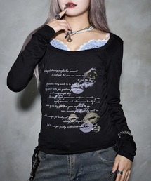 【dollslutz】kiss and confession L/S tee /【ドルズラッツ】キスアンドコンフェッションロングスリーブT