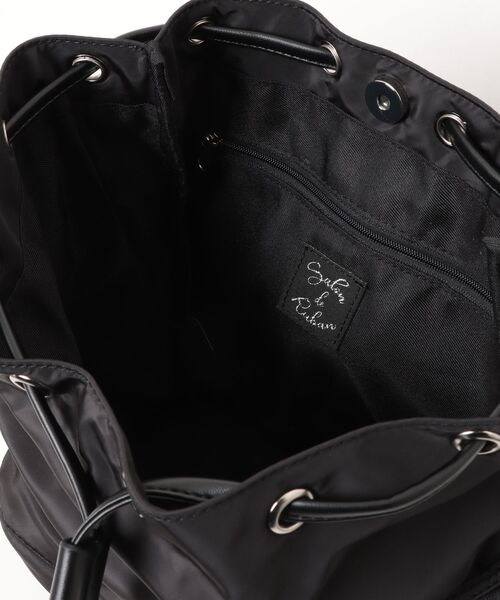 SALON de RUBAN（サロンドルヴァン）の「【SALON de RUBAN / サロン ド ルヴァン】 ドローストリングスバッグ（ショルダーバッグ・レディース・ブラック・FREE）」の5枚目の写真