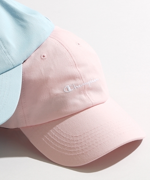 Champion（チャンピオン）の「∴WEGO/Champion LOWキャップ（キャップ・メンズ・ダークインディゴブルー/ライトインディゴブルー/ブラック/ホワイト/ライム/ライトイエロー/ライトピンク/サックスブルー・FREE）」の8枚目の写真