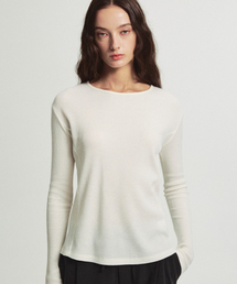 リラックスワッフルTシャツ(クリーム)
