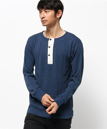 【JEMORGAN】長袖ハニカムワッフルクルーネック　Tシャツ