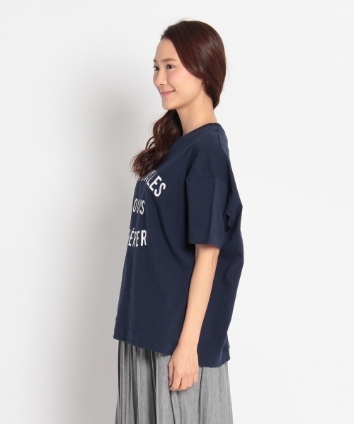 HusHusH（ハッシュアッシュ）の「サンドグリッタープリントカットソー（Tシャツ/カットソー・レディース・ブルー/カーキ/ホワイト・02）」の5枚目の写真