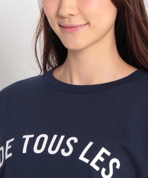 HusHusH（ハッシュアッシュ）の「サンドグリッタープリントカットソー（Tシャツ/カットソー・レディース・ブルー/カーキ/ホワイト・02）」の7枚目の写真